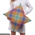 thumbnail image 5 of Abstract Fabric by the Yard, Classic Scottish Folk Style Geometric Tartan Plaids in Pastel Tones, Decorative Upholstery Fabric for Sofas and Home Accents, Purple Dark Orange Teal by Ambesonne, 5 of 5