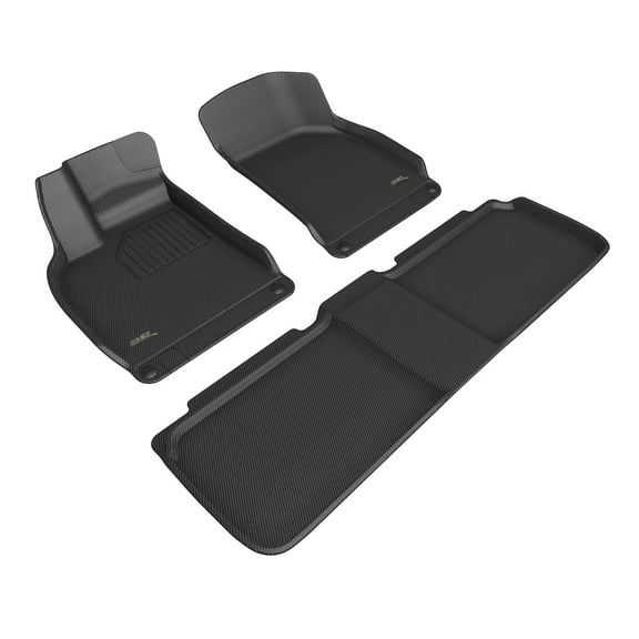 3D MAXpider Custom Fit Kagu Floor Mat (Black) Compatible with Lucid Air 2022-2025 - Full Set