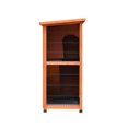 thumbnail image 6 of Pefilos 41" Rabbit Hutch Indoor with Tray, Bunny Hutch Outdoor 2 Story Wooden Rabbit House Guinea Pig Cages with Ramp, Orange, 6 of 9
