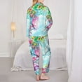 thumbnail image 5 of Bingfone Womens Pajama Sets Dragonfly Floral Print,Long Sleeve Loungewear Pajamas Set-Medium, 5 of 9