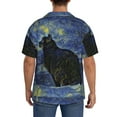thumbnail image 5 of Disketp Men's Hawaiian Shambhala Cat Print Shirts Button Down Holiday Beach Shirts-X-Large, 5 of 7