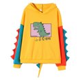 thumbnail image 1 of Puntoco moda mujer Casual estampado manga larga empalme dinosaurio sudadera tops Puntoco Puntoco-3043, 1 of 6