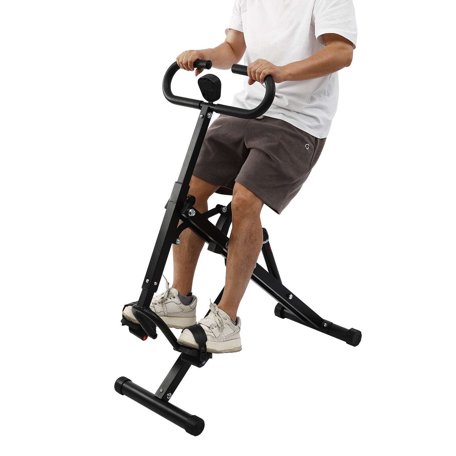 ToppiJoy Exercise Equipment Adjustable Squat Machine Trainer Rowing Machine for Ab Workout Glutes, Black, Modern Style, Hold up 264.55lbs