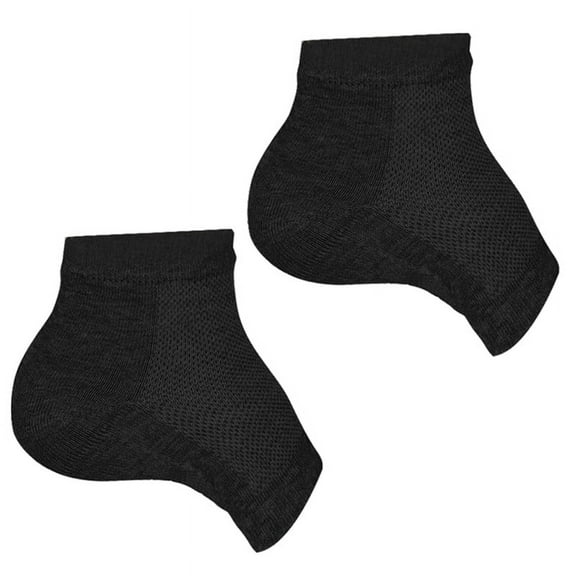 1 Pair Height Increase Socks Gel Heel Pad Orthopedic Arch Support Heel Cushion Soles Insole Unisex,Black