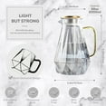 thumbnail image 5 of DUJUST Black Diamond Glass Water Pitcher with Lid and Handle (68 oz), High Durability Water Glass Carafe, 5 of 6
