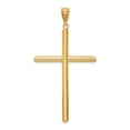 thumbnail image 3 of Auriga Fine Jewelry 14K Yellow Gold Polished Tube Cross Pendant for Women (L - 63 mm, W - 33.35 mm), 3 of 6