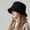 Black, variant on Women Winter Bucket Hat Vintage Cloche Hats Warm Faux Fur Wool Outdoor Fisherman Cap for Daily Life