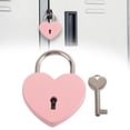 thumbnail image 2 of Heart Shaped Metal Padlock,Small Safety Lock,Multi-Use Mini Lock,Exquisite Colored Heart Shaped Padlock Comes With Matched Keys,for Diaries,Jewelry Boxes,Handbags and Small Storage Cabinets,Pink, 2 of 9