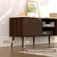 thumbnail image 5 of Fluted TV Stand with Storage, Mid Century Modern Entertainment Center, Wood TV Console with Cable Management for Living Room and Bedroom, 63 Inch, 5 of 6