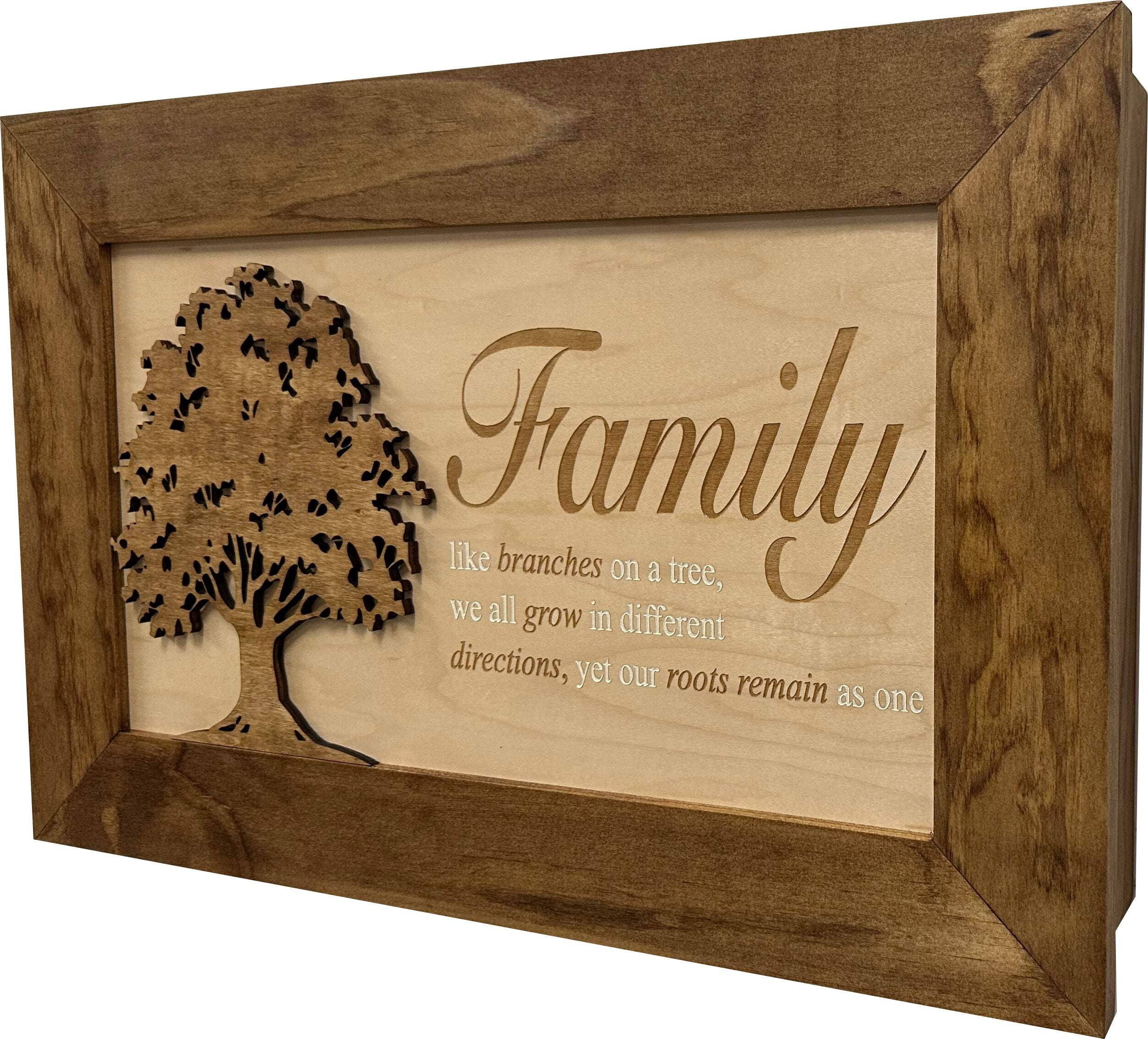 Bellewood Designs Decorative Secured Gun Storage Cabinet with Family Branches (Early American)