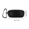 thumbnail image 3 of Funda de silicona suave para auriculares con mosquetón para Redmi Buds 4 Lite (negro), 3 of 6
