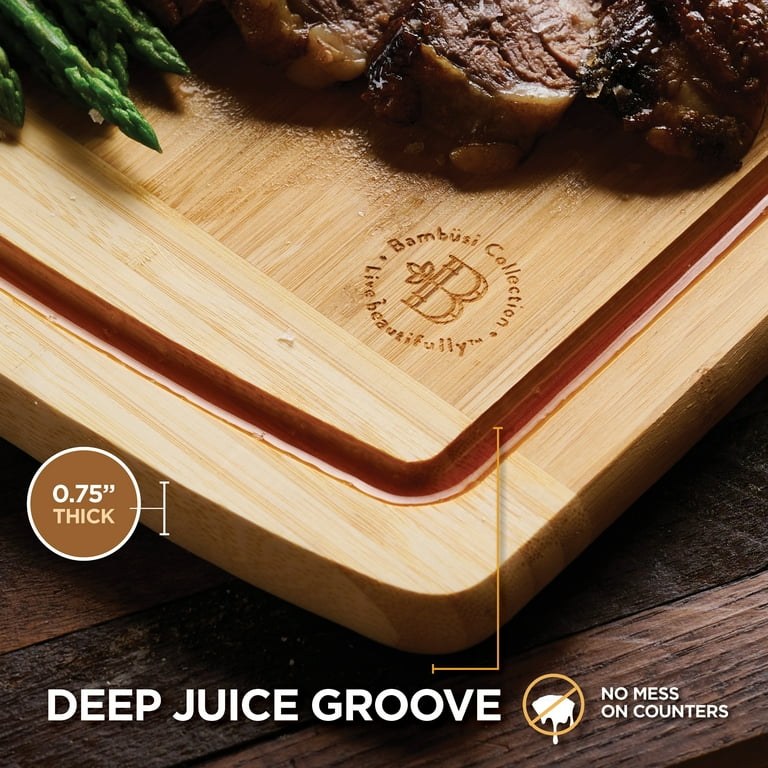 36 x 24 Extra Large Cutting Board, Bamboo Cutting Boards for Kitchen with  Juice Groove and Handles Kitchen Chopping Board for Meat Cheese board Heavy