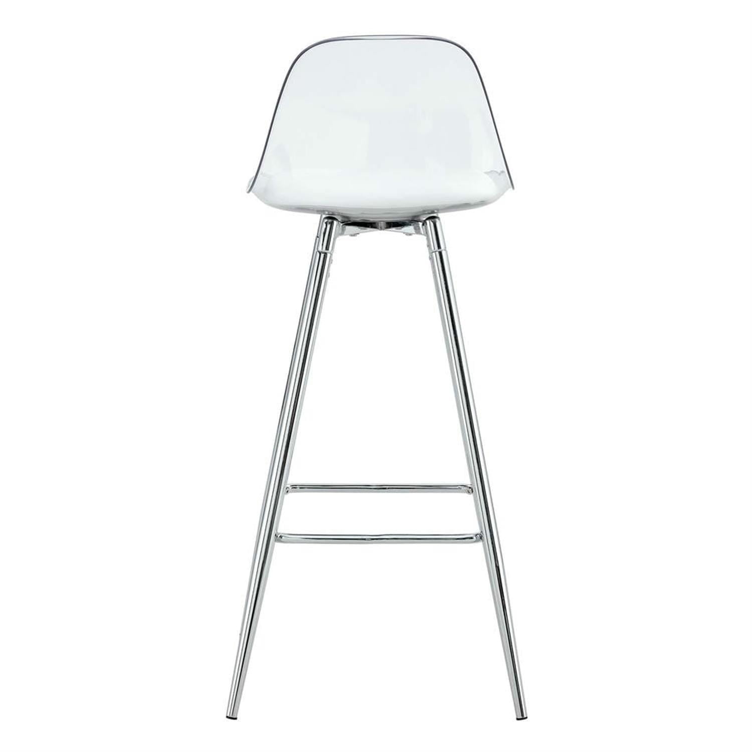 Demi Bonn 38" Counter Height Bar Stools Set of 2, Upholstered Barstools with Back, Kitchen Island Countertop Chairs for Dining Room, Silver