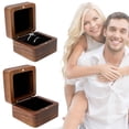 thumbnail image 2 of 1 Pcs Wooden Ring Box,Wooden Box for Engagement Rings,Square Wedding Holder With Single Slot,Promise Rings & Wedding Bands,Retro Proposal Ring Box,Elegant Jewelry Ring Holder,(M,2.17x2.17x1.38 in), 2 of 8