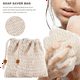 thumbnail image 5 of Paquete de 40 bolsas exfoliantes de jabón, bolsa de jabón en barra de malla de sisal con cordón para uso en el baño y la ducha, 5 of 8