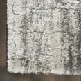 thumbnail image 5 of Nourison Luxurious Shag Modern Ivory/Charcoal 5'3" x 7'3" Area Rug, (5' x 7'), 5 of 10