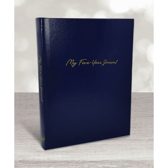 Hard Cover 5 Year Journal | The Easiest to Use Five Year Journal | Quick and Easy Five Year Daily Journal System | 6x8.25 Inch Size (Navy Blue)