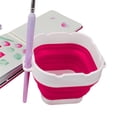 thumbnail image 1 of Vaso para pinceles plegable | Lavadora de pinceles plegable portátil | Vaso limpiador de pinceles con taza de agua de 1,2 l para pintura al óleo con acuarela, 1 of 4