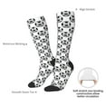 thumbnail image 5 of Picia Women Crew Soft Moisture-wicking Socks Happy Soccer Pattern Design Cotton Socks, One Size fit All, 5 of 9
