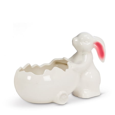 Bunny with Egg Wagon Planter