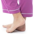 thumbnail image 6 of Fruit of the Loom Women's Pipped Button Down Sleep Set, Radiant Orchid, Medium, 6 of 6