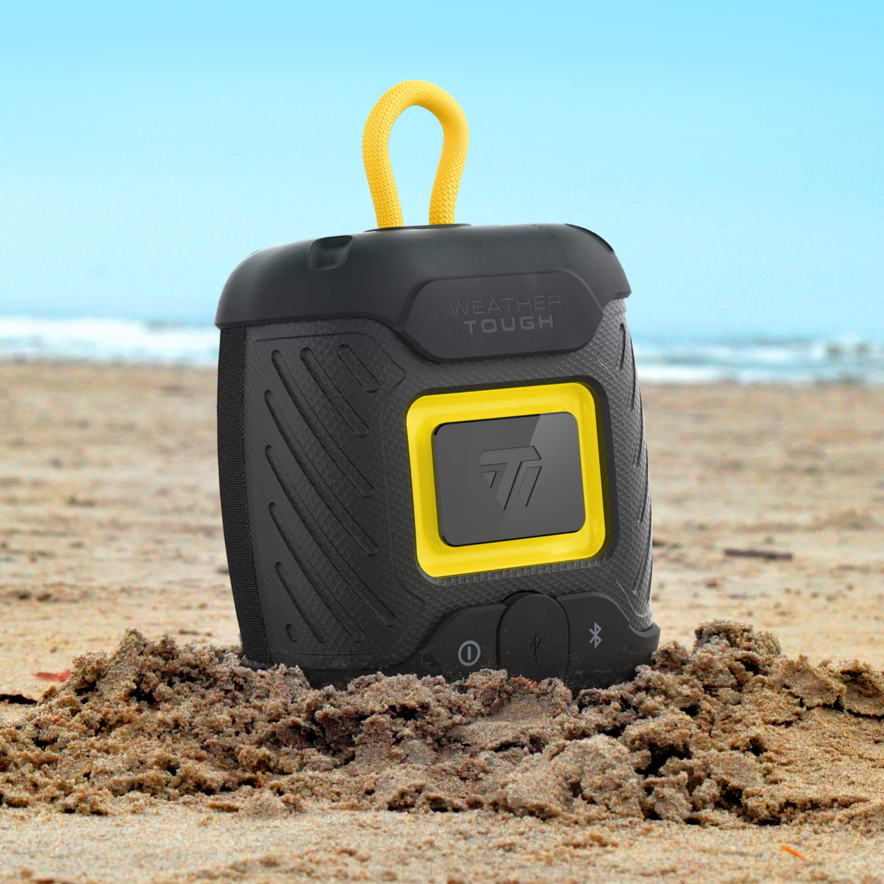 iHome Waterproof Bluetooth Speaker, Shockproof and Sandproof Outdoor Speaker, iP67 Certified Portable Speaker Great for Pool, Beach, Camping (iBT550B)