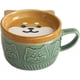 thumbnail image 1 of Japanese Cute Mug Ceramic Shiba Inu Panda Coffee Cup With Lid Home Couple Milk Breakfast Cup Water Cup (green), 1 of 5