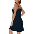thumbnail image 4 of Liquidation d'Été 2025! Robe Grande Taille pour Femmes, Liquidation d'Été pour Femmes, Mode Robe d'Été Décontractée Sans Manches à Col en V avec Boutons, Robe de Plage Bohème, Mini Robes, 4 of 5