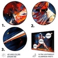 thumbnail image 3 of Designart "Baseball Swing Of EFlow IV" Sports Metal Wall Art Prints, 3 of 5