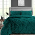 thumbnail image 1 of Dee's Collection Housse de Couette en Microfibre Surdimensionnée Taille Grand 3 Pcs Pinch - Teal, 1 of 6