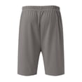 thumbnail image 7 of REORIAFEE Sets for Men Outfits Summer Tracksuit Sets Stylish Casual Sports Suit Workout Set Men's Fashion Short Sleeve Round Neck Coat Elastic Waist Shorts Coat Suit Gray L, 7 of 7