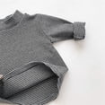 thumbnail image 6 of Otqutp Little Children Evening Blouse Kids Toddler Baby Boys Girls Long Sleeve Crewneck T Shirt Solid Lightweight Blouse Pullover Tops (Grey-b,6-12 Months), 6 of 6