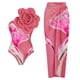 thumbnail image 2 of Gibobby Trajes de Baño para Mujer Traje de baño de 1 pieza para mujer+1 pieza para cubrir traje de baño de dos piezas con estampado vintage Monokini Biki(Rosa,CH), 2 of 5