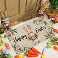 thumbnail image 2 of Easter Bunny Crossing Decorative Front Door Mat, Rabbit Flowers Floral Doormat Indoor Outdoor Non-Slip Floor Entryway Rug, Spring Holiday Home Kitchen Decoration 17x29 Inch, 2 of 6