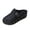 Black, variant on Chunky Platform Clogs for Women Vintage Closed Toe Backless Mules with Buckle & Rivets, Retro Suede Slip On Summer Sandals, Comfortable Chunky Sole Beach Pool Slides
