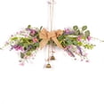 thumbnail image 3 of Wooowa Jute Rope Bow & Bell Hanging Ornament Artificial Wall Decor for Doorway and Fireplace Mantel, 3 of 7