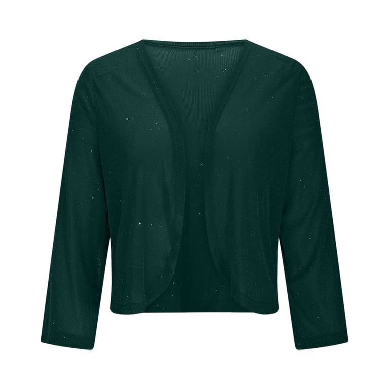 Htigea Clearance Women's Sequin Sparkle Lightweight Cardigan