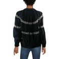 thumbnail image 2 of Free People Women's on My Mind Bomber Winter Oversize Bomber Jacket Blue Size Medium, 2 of 2