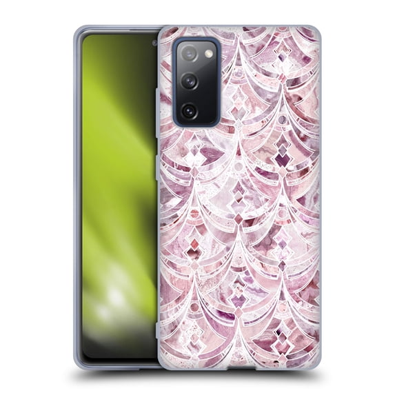 Head Case Designs Officially Licensed Micklyn Le Feuvre Marble Patterns Berry Frosting Art Deco Pattern Soft Gel Case Compatible with Samsung Galaxy S20 FE / 5G
