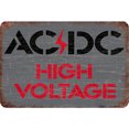 thumbnail image 1 of Placa Metal Vintage Banda ACDC Pintura Hierro Rectangular Arte La Pared 30x20cm, 1 of 9