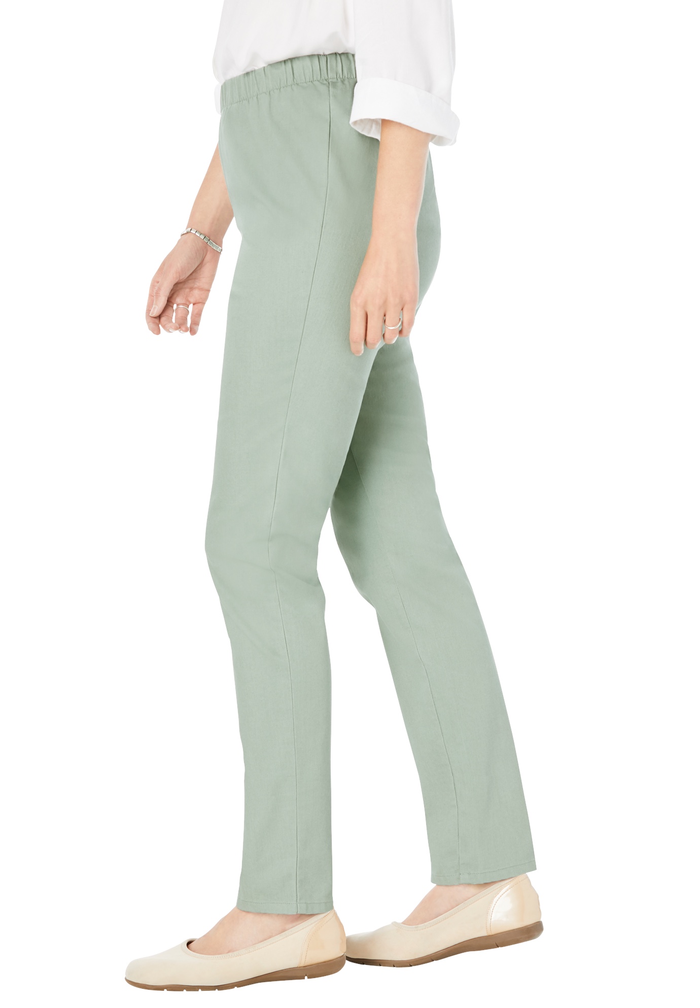 woman within denim leggings