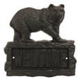 thumbnail image 2 of Rustic Western Black Bear On Tree Log Cast Iron Wall Art Welcome Sign Decor, 2 of 5