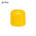 thumbnail image 3 of Unique Bargains 20pcs 25mm Rubber End Caps Cover PVC Vinyl Screw Thread Protector Round Wire Shelf Caps Yellow, 3 of 5