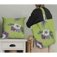 thumbnail image 5 of Soimoi Tissu Vert Poly Georgette Feuilles & Anémone Imprimé Floral au Mètre 52 Pouces de Large, 5 of 5