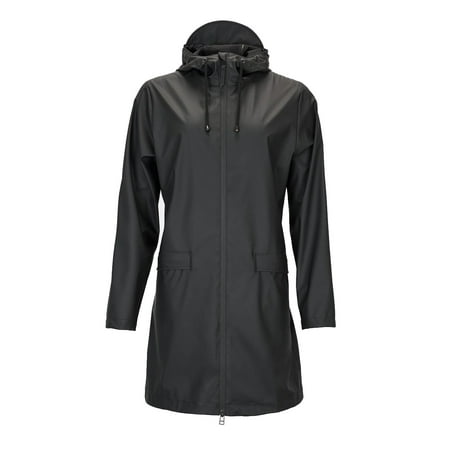 RAINS Women's Lightweight Raincoat, Black, (Best Lightweight Walking Jacket)