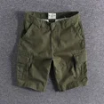 thumbnail image 3 of Pantalones cortos cargo para hombre, color caqui, con bolsillos, ropa para hombre, moda Y2k 2024, ropa de calle de algodón, nueva en ancho, 3 of 5
