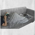 thumbnail image 6 of New York City Soft Flannel Fleece Throw Blanket, Liberty New York City Famous American Monument Landscape Illustration, Cozy Plush for Indoor and Outdoor Use, 50" x 60", Grey, by Ambesonne, 6 of 6