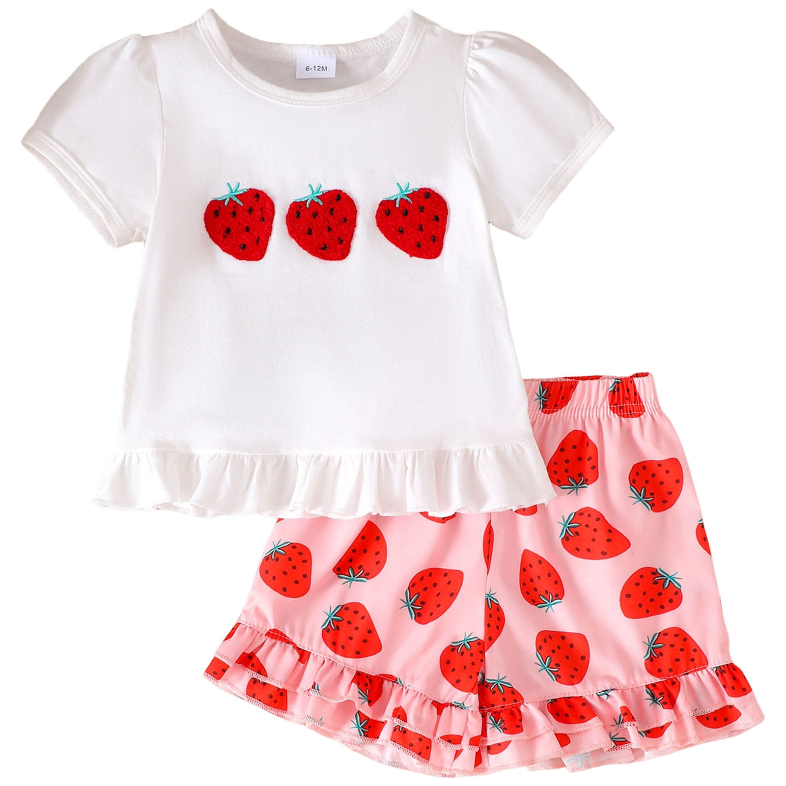 Soepste Baby Outfits 12-18 Month Girl Clothes Toddler Baby Girl Outfits Summer Clothes Infant Spring Short Sleeve Shirt Tops Cute Shorts Set
