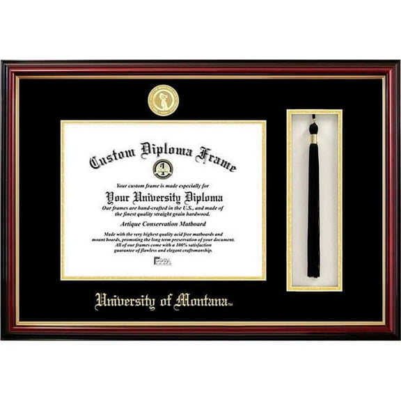 Campus Images  10 x 8 in. University of Montana Tassel Box & Diploma Frame - Lacquer
