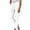 White, variant on Staron Women's Casual Pants Linen Cotton Wide Leg High Waist Drawstring Loose Comfy Lounge Pants with Pockets, Blue L